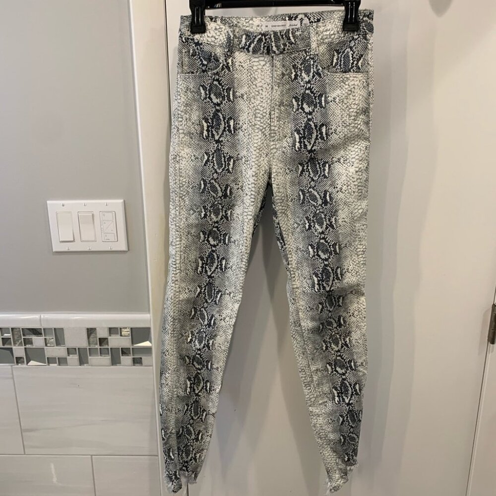 Subdued Snake Print Skinny Jeans